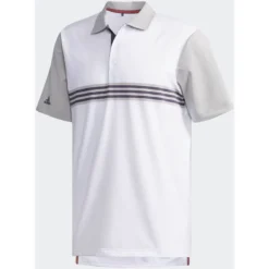 Adidas Golf Adidas Ultimate 365 3-Stripe Polo - White/Grey