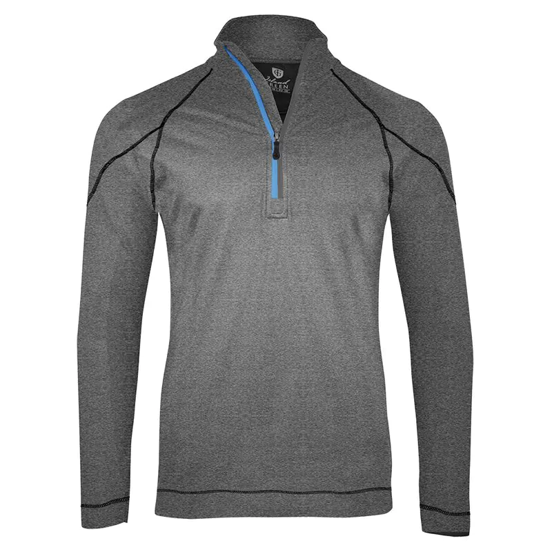Island Green Essentials Performance Top Layer 1/4 Zip Jacket - Grey Marl/Black 1 Island Green Essentials Performance Top Layer 1/4 Zip Jacket - Grey Marl/Black