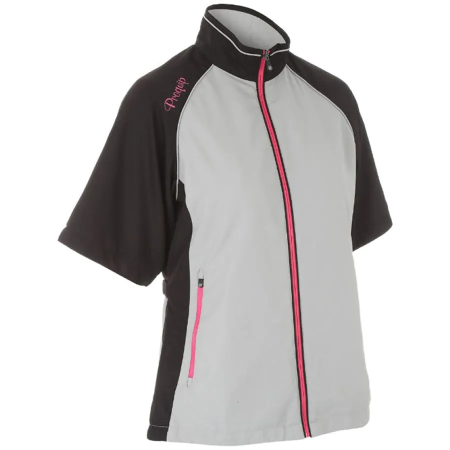 ProQuip Tara Ladies Wind Top - Silver/Black (Small) 1 ProQuip Tara Ladies Wind Top - Silver/Black (Small)