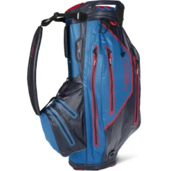 Sun Mountain 2022 H2NO Elite Waterproof Cart Bag - Navy/Cobalt/Red