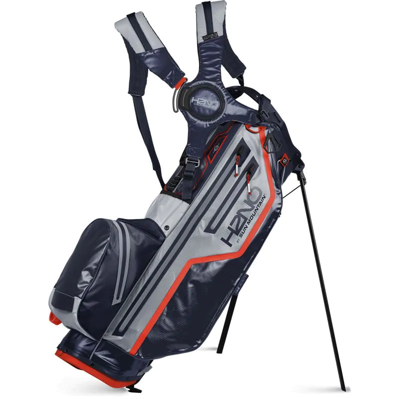 Sun Mountain 2022 H2NO Lite LH Stand Bag - Navy/Cadet/Inferno 1 Sun Mountain 2022 H2NO Lite LH Stand Bag - Navy/Cadet/Inferno