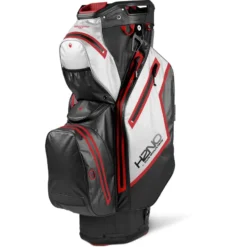 Sun Mountain 2022 H2NO Staff Waterproof Cart Bag - Black/White/Red