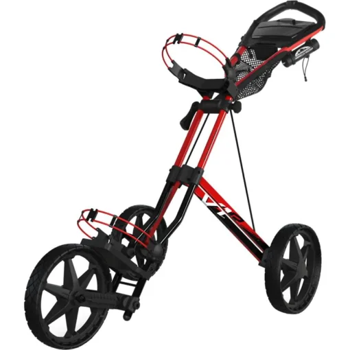 Sun Mountain 2022 SpeedCart V1R Push Cart - Black/Fire Red -Pro Golf Shop sm v1r bf 800