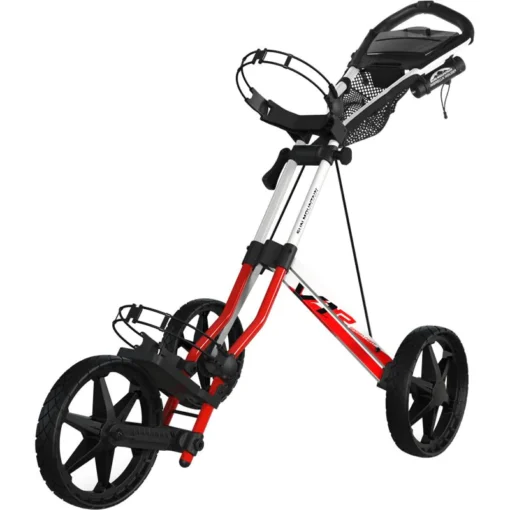 Sun Mountain 2022 SpeedCart V1R Push Cart - Fire Red/White -Pro Golf Shop sm v1r fw 800