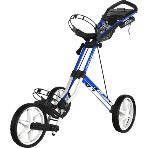 Sun Mountain 2022 SpeedCart V1R Push Cart - White/Blue -Pro Golf Shop sm v1r wb 800