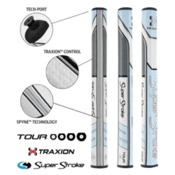 Super Stroke Traxion Tour 1.0 Putter Grip - Tiff/Grey/White