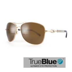 Sundog Freestyle Eyeware - True Blue - Antique Gold / Brown