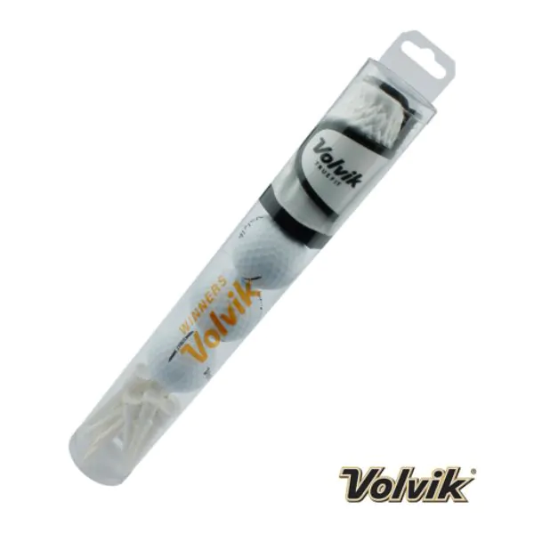 Volvik Golf Ball Gift Tubes - White/Black 1 Volvik Golf Ball Gift Tubes - White/Black