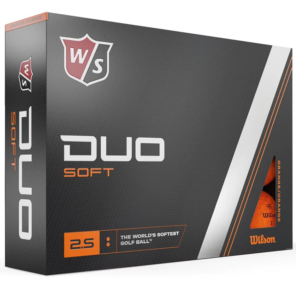 Wilson Staff Duo Soft Orange Golf Balls - Dozen 1 Wilson Staff Duo Soft Orange Golf Balls - Dozen