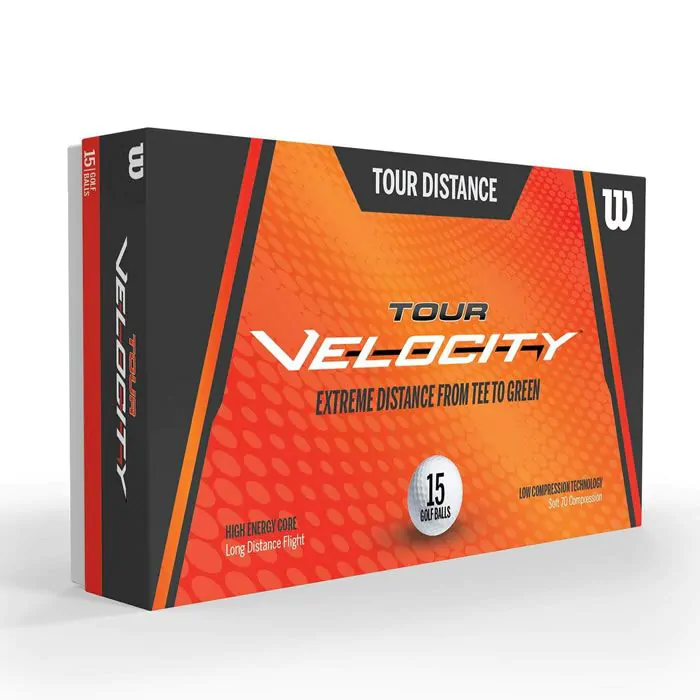Wilson Tour Velocity Distance Golf Balls (15 Pack) 2 Wilson Tour Velocity Distance Golf Balls (15 Pack) - Image 2