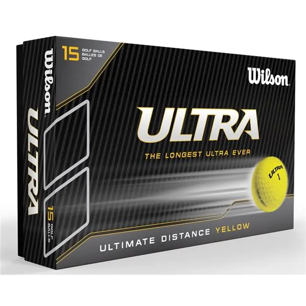 Wilson Ultra Distance Golf Balls (15 Pack - Yellow) 1 Wilson Ultra Distance Golf Balls (15 Pack - Yellow)